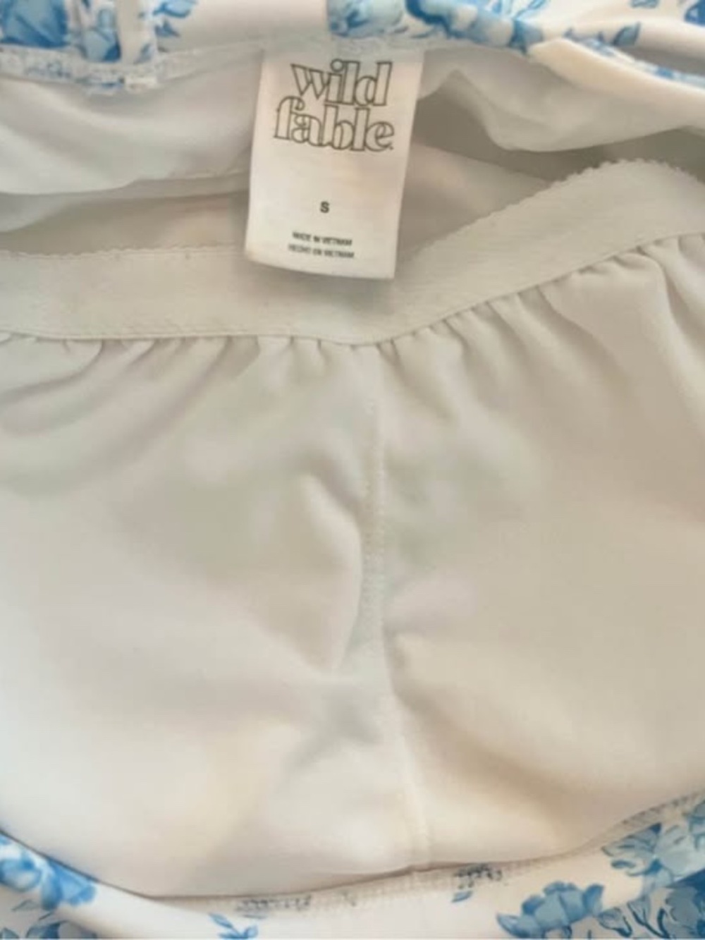 Wild Fable White and Blue Floral One Piece Swimsuit - Picture 6 of 8